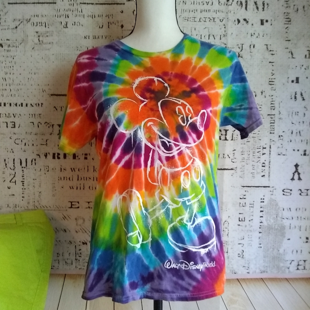 Disney Authentic Mickey Mouse tie-dye t-shirt S